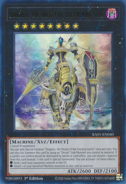 Dingirsu, the Orcust of the Evening Star (RA01-EN040) Prismatic Ultimate Rare - Near Mint 1st Edition