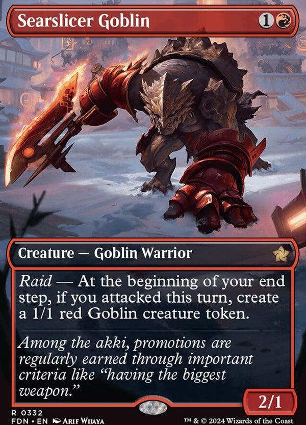 Searslicer Goblin [#0332 Borderless] (FDN-R-FOIL)