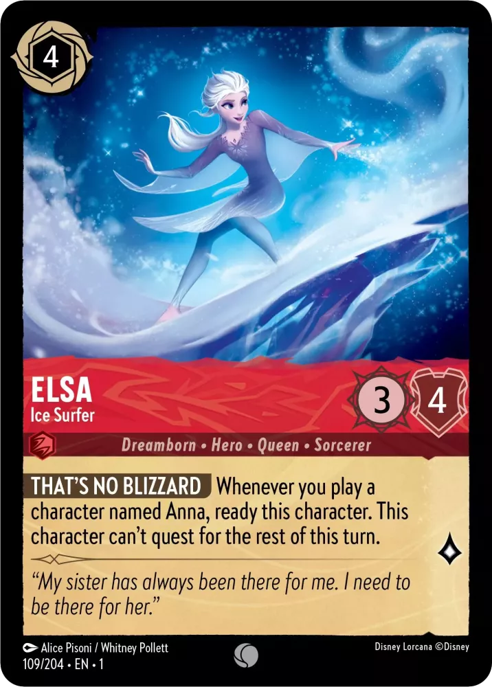 Elsa - Ice Surfer (The First Chapter 109/204) Common - Near Mint