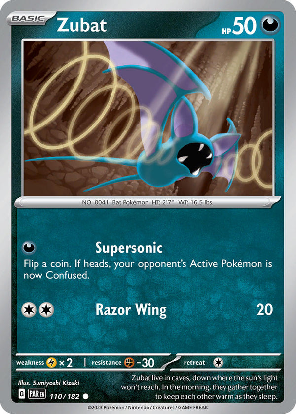 Zubat - 110/182 (SV:PAR) Common - Near Mint