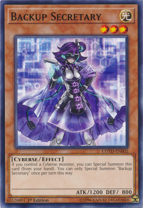 Backup Secretary (COTD-EN002) Near Mint 1st Edition - Common