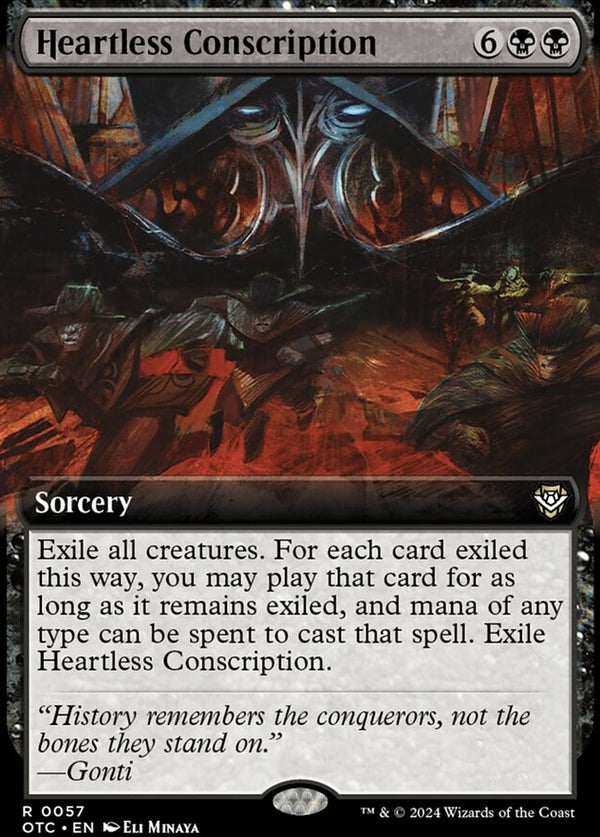 Heartless Conscription [#0057 Extended Art] (OTC-R-FOIL)