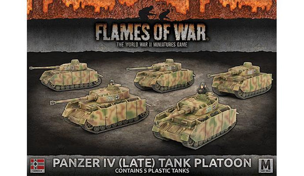 Flames of War: WWII: German (GBX121) - Panzer IV (late) Platoon (Plastic) (Mid)