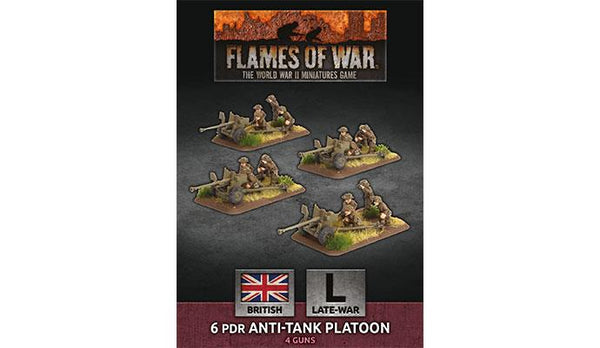 Flames of War: WWII: British (BBX54) - 6 pdr Anti-Tank Platoon (Plastic) (Late) (04/11/20)