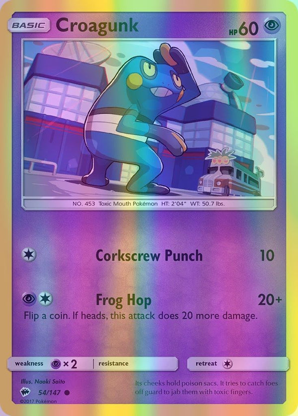 Croagunk - 054/147 (SM:BUS) Common - Near Mint Reverse Holofoil