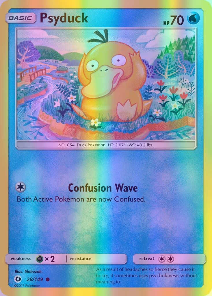 Psyduck - 028/149 (SM01) Common - Near Mint Reverse Holofoil
