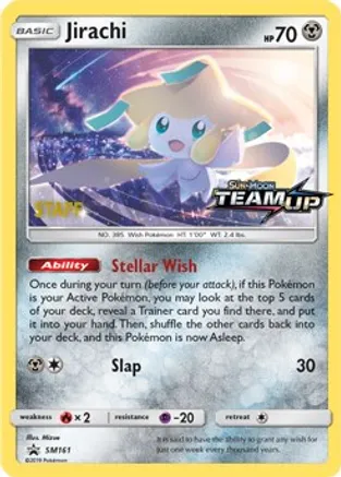 Jirachi (Prerelease)[Staff] - SM161 (SM:PR) Promo - Near Mint Holofoil