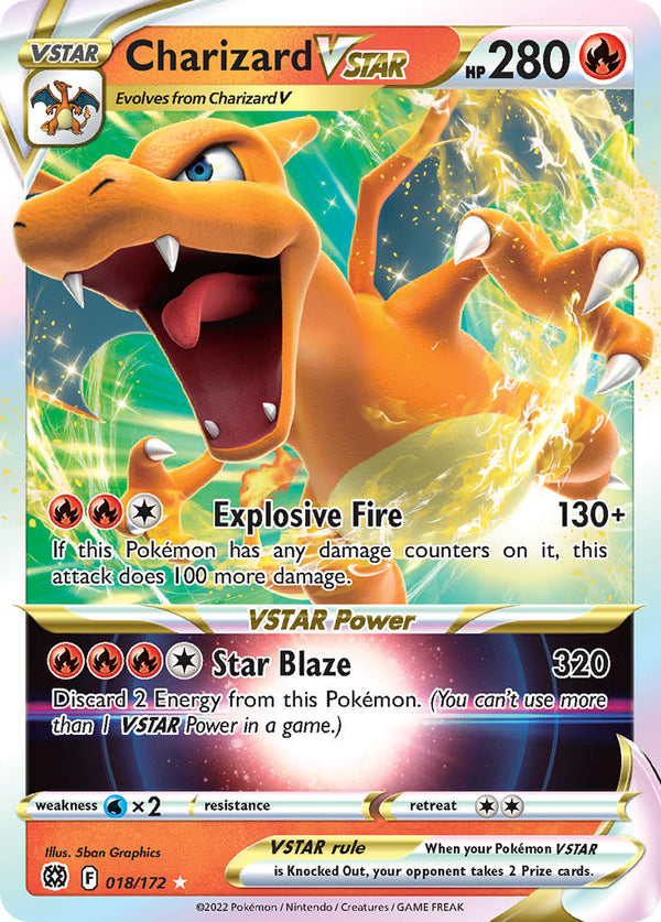 Charizard VSTAR - 018/172 (SWSH09) Ultra Rare - Near Mint Holofoil