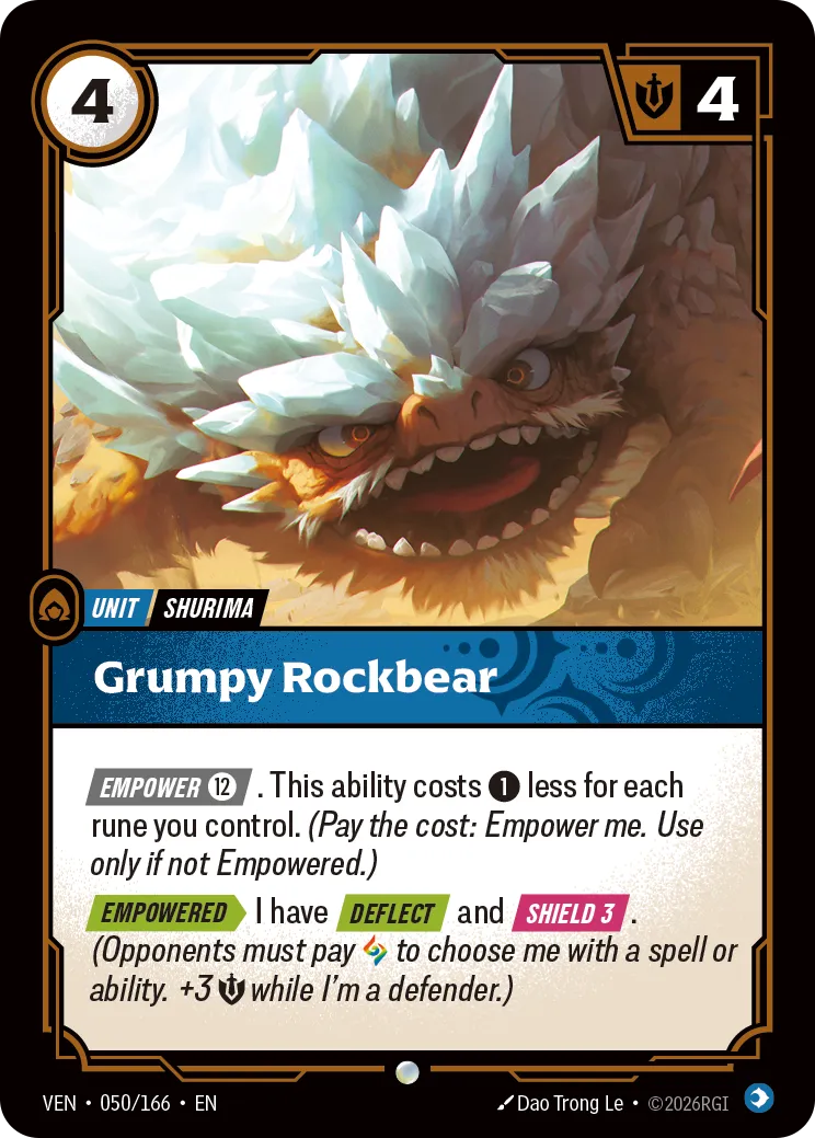 Grumpy Rockbear - 050/166 (VEN) Common