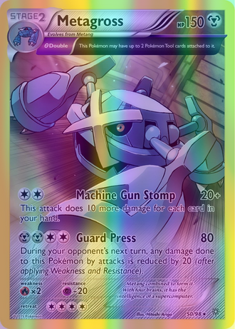 Metagross - 050/098 (AOR) Rare - Near Mint Reverse Holofoil