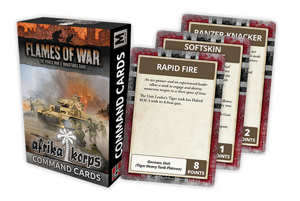 Flames of War: WWII: Command Cards (FW242C) - Afrika Corps, German (Mid)