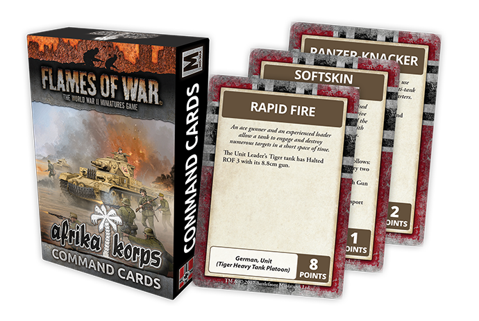 Flames of War: WWII: Command Cards (FW242C) - Afrika Corps, German (Mid)