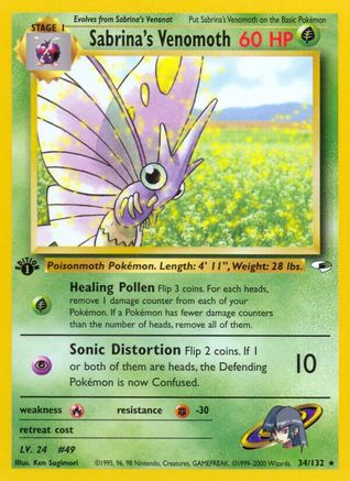 Sabrina's Venomoth (34/132) Heavy Play