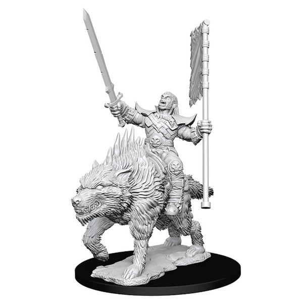 Pathfinder Battles: Deep Cuts - Orc on Dire Wolf W7