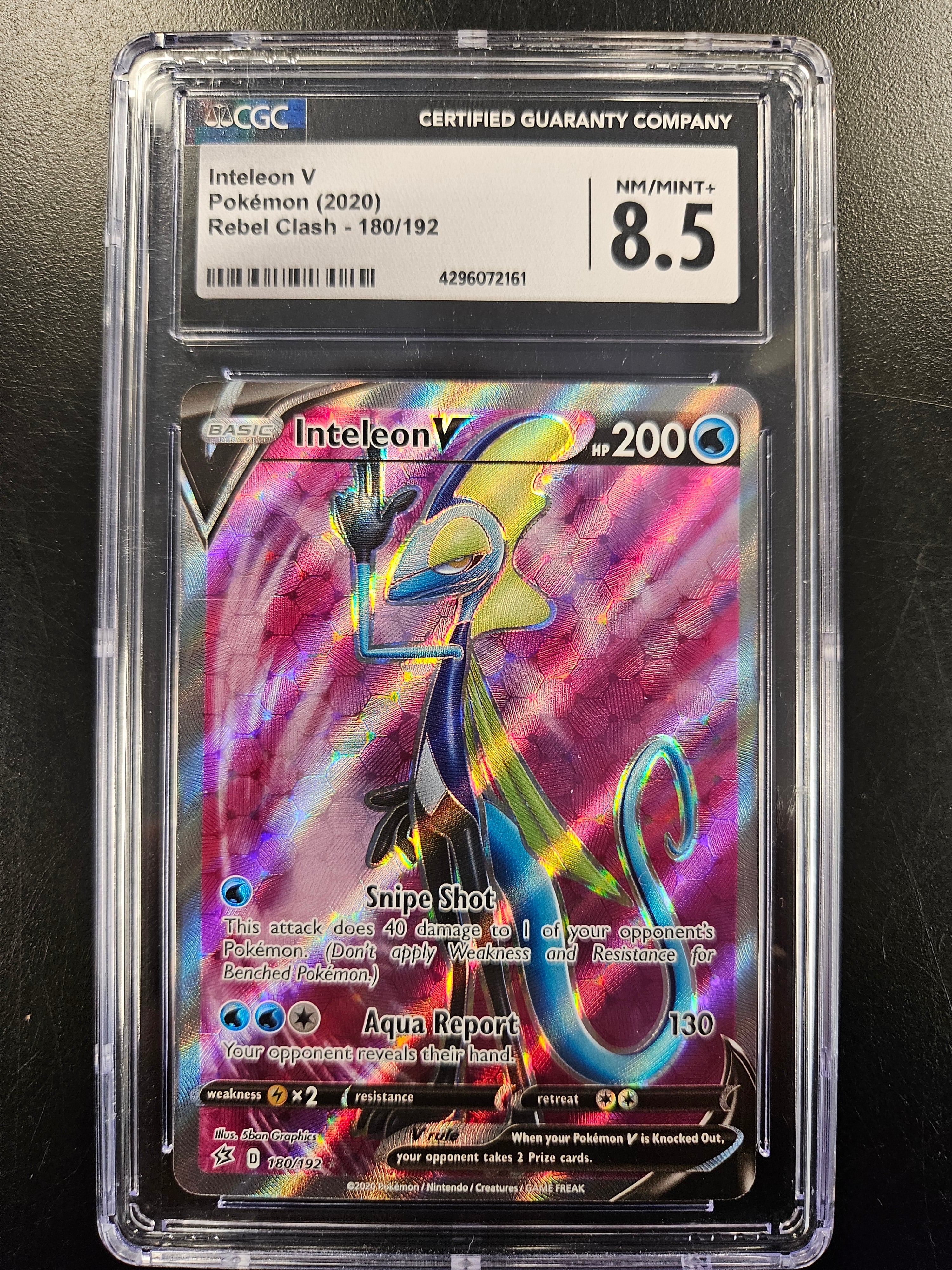 Inteleon V (Full Art) - 180/192 (SWSH02) Ultra Rare (Graded - CGC 8.5)