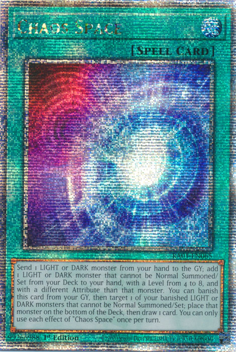 Chaos Space (RA01-EN065) Quarter Century Secret Rare - Near Mint 1st Edition