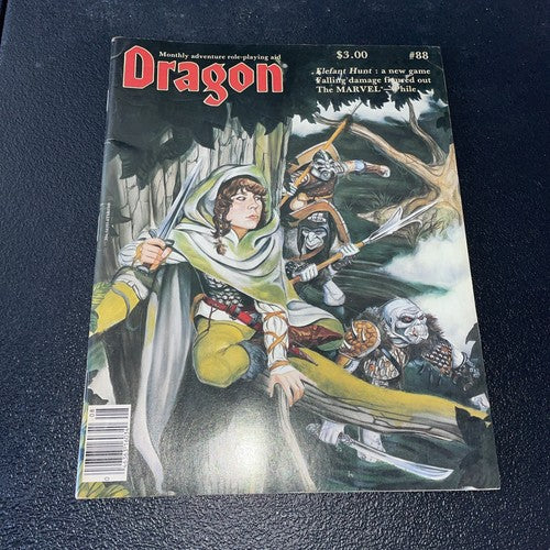 Dragon Magazine #88 (USED) "Elefant Hunt" game.