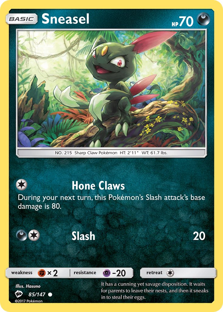 Sneasel - 085/147 (SM:BUS) Common - Near Mint