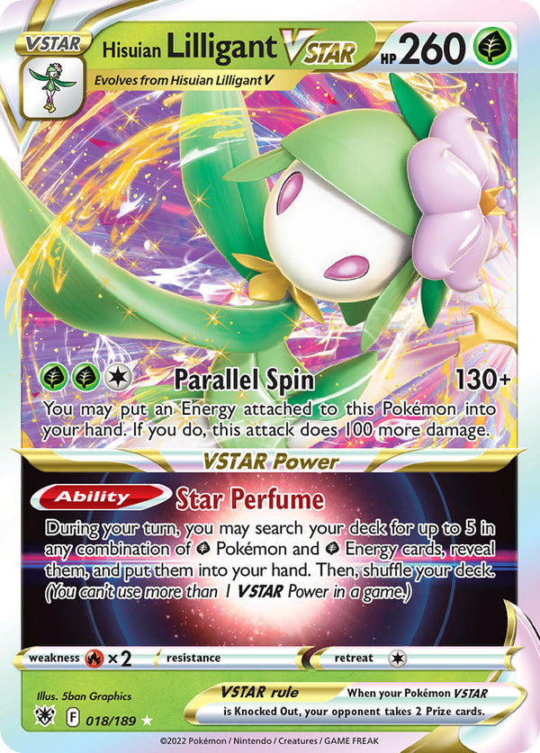 Hisuian Lilligant VSTAR - 018/189 (SWSH10) Ultra Rare - Near Mint Holofoil