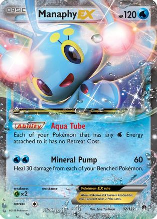 Manaphy EX - 032/122 (BKP) Ultra Rare - Near Mint Holofoil