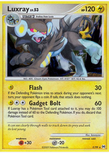 Luxray - 5/99 (AR) Holo Rare - Moderate Play Holofoil