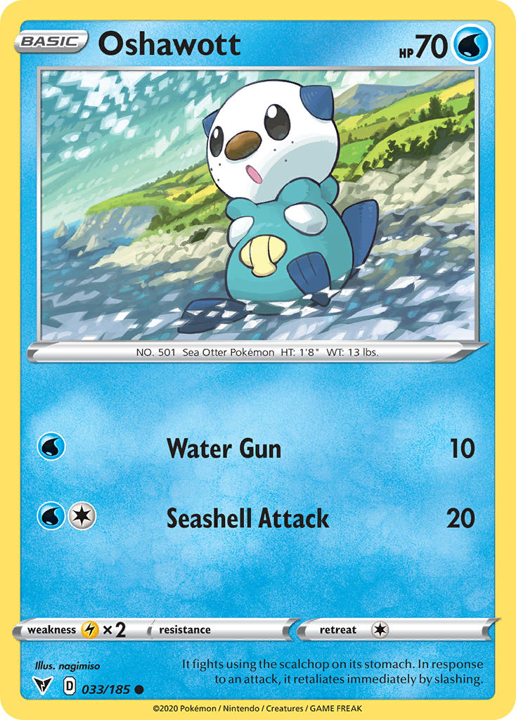 Oshawott - 033/185 (SWSH04) Common - Near Mint