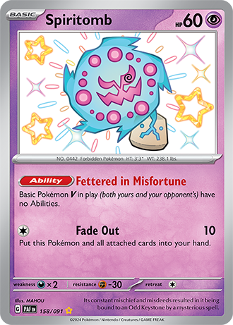 Spiritomb - 158/091 (PAF) Secret Rare - Near Mint Holofoil