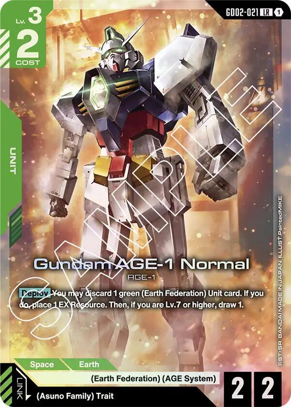 Gundam AGE-1 Normal - GD02-021 (GD02) - Near Mint (LR)