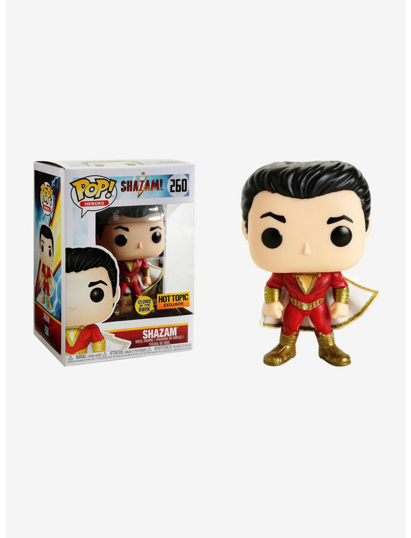 POP Figure: DC Shazam! #0260 - Shazam (Glow in the Dark) (Hot Topic)