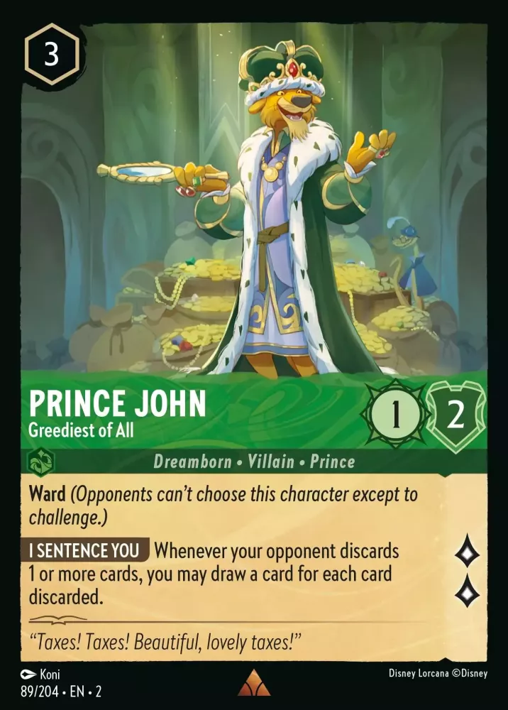 Prince John - Greediest of All (Rise of the Floodborn 89/204) Rare - Near Mint