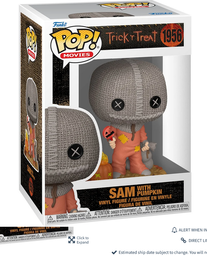 POP Figure: Horror Trick 'r Treat #1956 - Sam with Pumpkin
