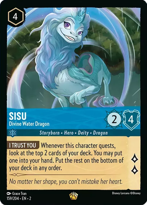 Sisu - Divine Water Dragon (Rise of the Floodborn 159/204) Legendary - Near Mint