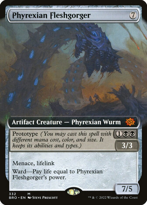 Phyrexian Fleshgorger [#332 Extended Art] (BRO-M-FOIL)