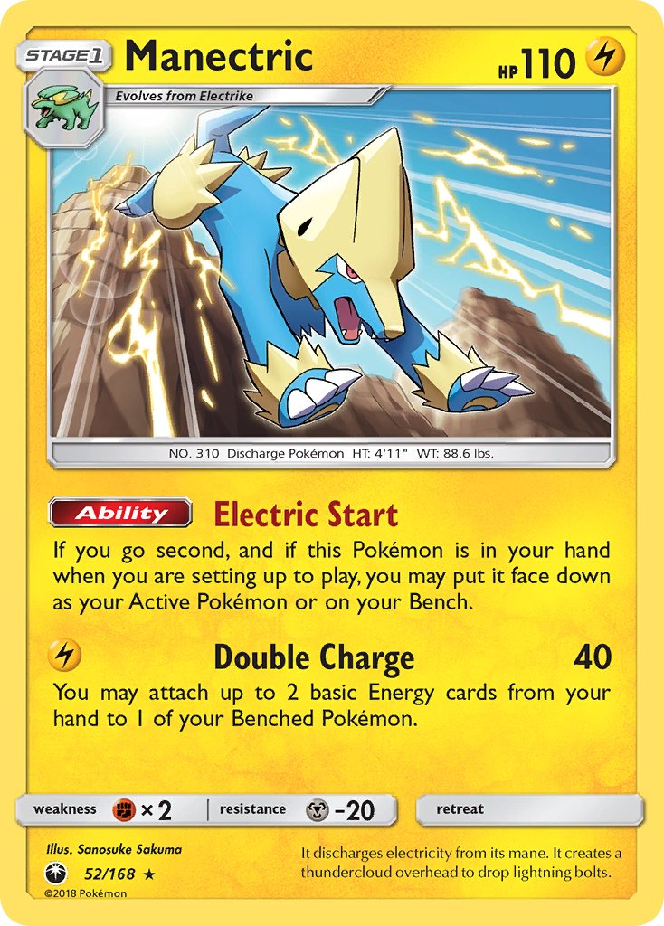 Manectric - 052/168 (CES) Rare - Near Mint