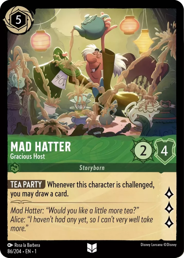 Mad Hatter - Gracious Host (The First Chapter 86/204) Uncommon - Near Mint