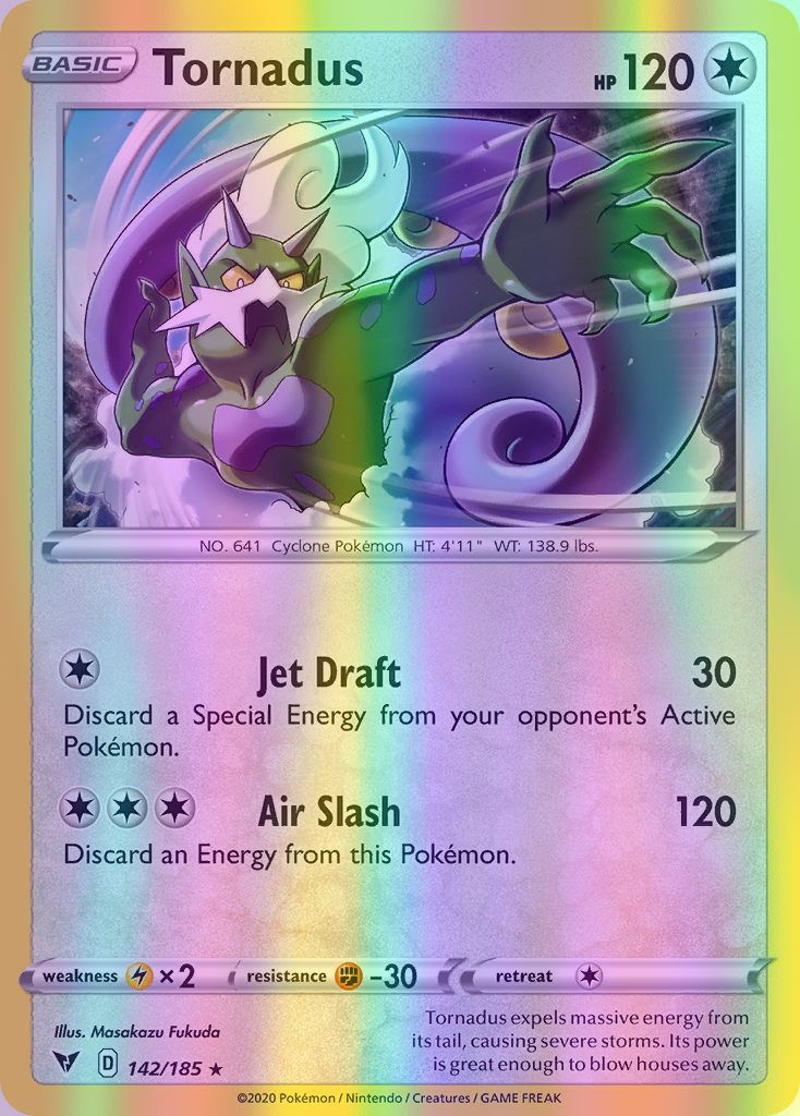 Tornadus - 142/185 (SWSH04) Holo Rare - Near Mint Reverse Holofoil