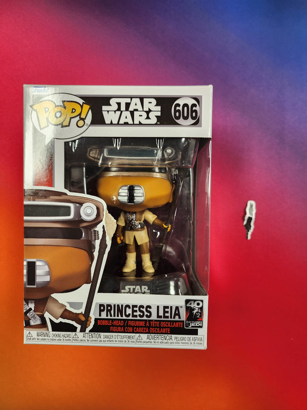POP Figure: Star Wars ROTJ 40th #0606 - Princess Leia (Boushh) *Damaged Box*