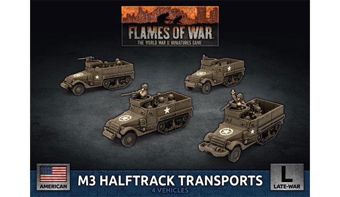 Flames of War: WWII: USA (UBX76) - M3 Halftrack Transport Platoon