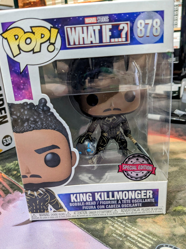 POP Figure: Marvel What If #0878 - King Killmonger (Special Edition) (Box Damage)