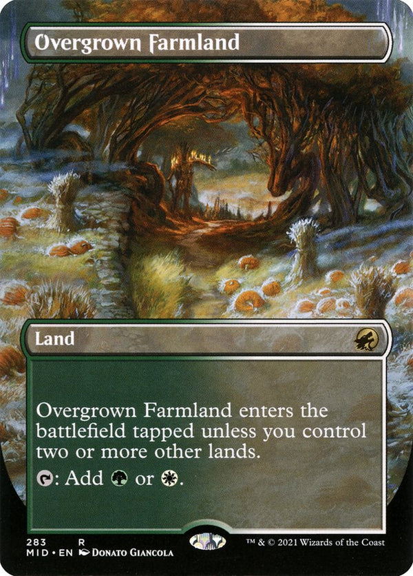 Overgrown Farmland [#283 Borderless Planeswalkers] (MID-R-FOIL)