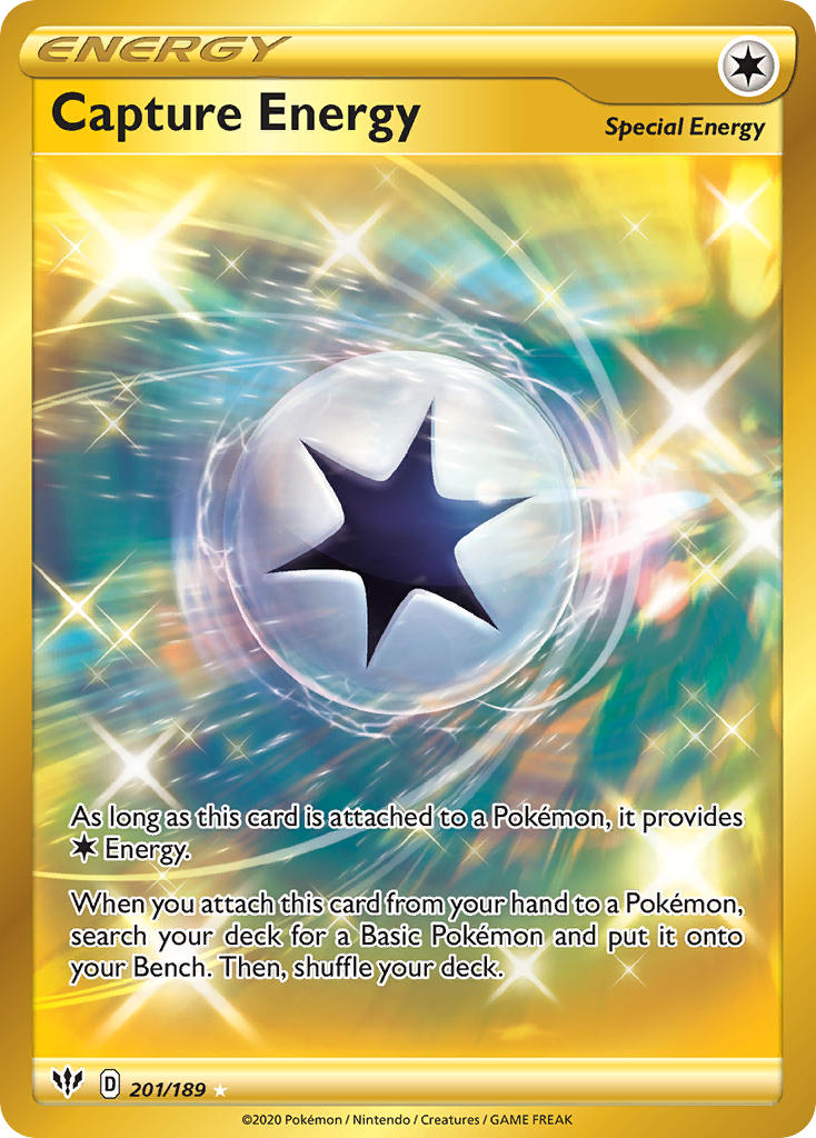 Capture Energy (Secret) - 201/189 (SWSH03) Secret Rare - Near Mint Holofoil