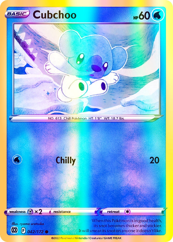 Cubchoo - 042/172 (SWSH09) Common - Near Mint Reverse Holofoil