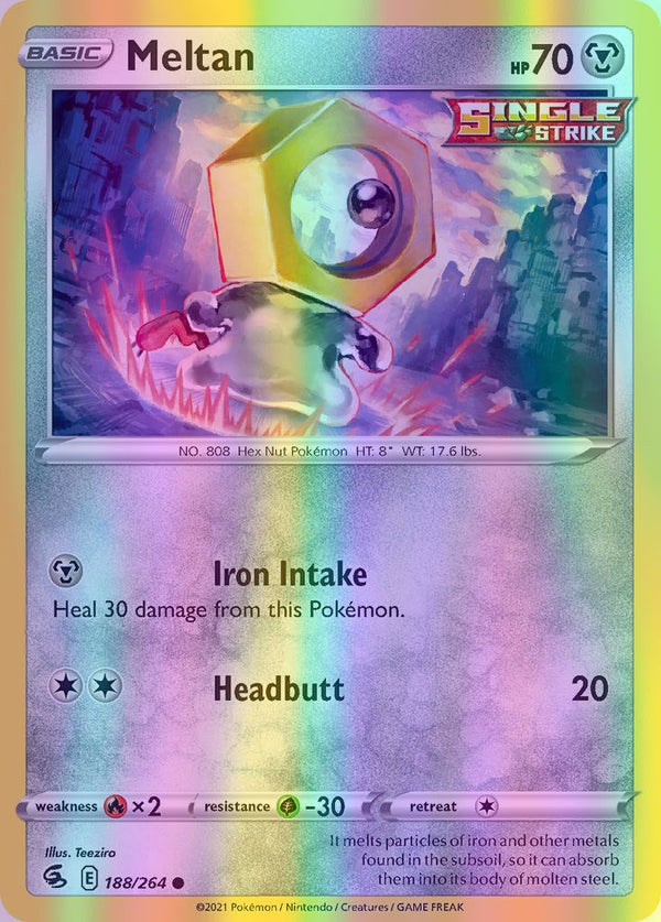 Meltan - 188/264 (SWSH08) Common - Near Mint Reverse Holofoil