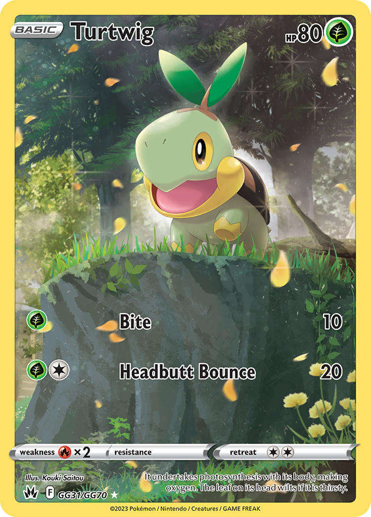 Turtwig - GG31/GG70 (CRZ:GG) Holo Rare -  Near Mint Holofoil