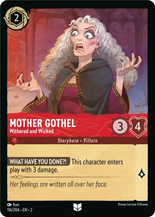 Mother Gothel - Withered and Wicked (Rise of the Floodborn 116/204) Uncommon - Near Mint