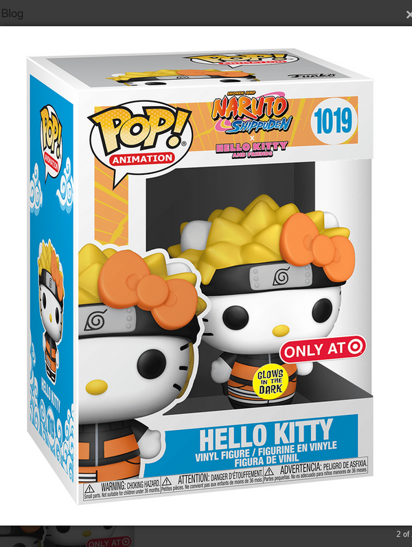 POP Figure: Sanrio X Naruto #1019 - Hello Kitty (Glow) (Target)