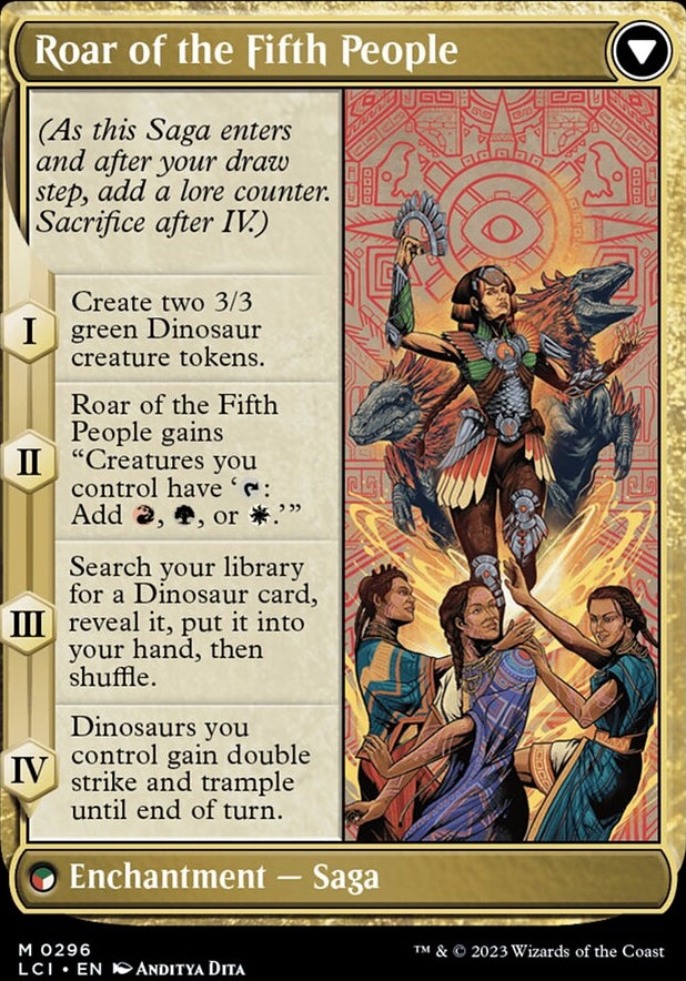 Huatli, Poet of Unity // Roar of the Fifth People [#0296 Showcase] (LCI-M)