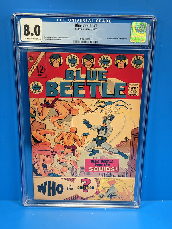 Blue Beetle (1967 Series) #1 (CGC 8.0) 1st Appearance of The Question
