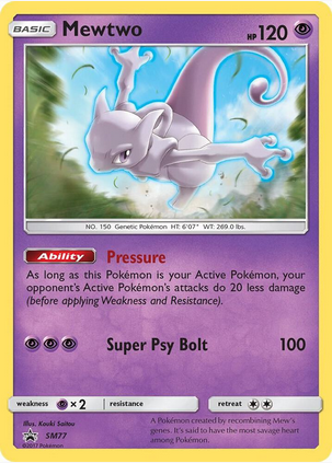 Mewtwo - SM77 (SM:PR) Promo - Moderate Play Holofoil