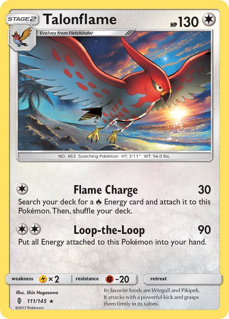 Talonflame - 111/145 (SM:GRI) Rare - Near Mint